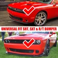 thumbnail image 2 of For Dodge Challenger SRT RT 2012-2022 Black and Red Front Bumper Lip Spoiler Splitter, 2 of 8