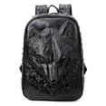 thumbnail image 1 of Mochila Seamand personalizada de piel sintética 3D Lion para hombre, 1 of 3