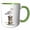 Green/White, variant on 3drose, Seagull on a Nautical Post Illustration, 11oz Two-tone Yellow Mug