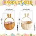 thumbnail image 3 of Easter Handheld Paper Rope Basket Foldable Sundries Organizer Decorative Flower Vegetable Storage for Home Kitchen Living Room, 3 of 9