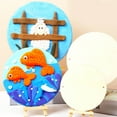 thumbnail image 2 of FRCOLOR 3 pcs  Unfinished Wood Round Board Plain Wooden Board DIY Blank Wooden Board, 2 of 8