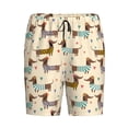 thumbnail image 4 of Wukai Dachshund Dog Men’s Short Pajama Pants With Pockets Soft Sleep Pj Shorts for Men-X-Large, 4 of 6