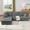 Dark Gray, variant on Puremind 106" L-Shaped Sectional Sofa with Left Facing Chaise, Corduroy Comfy Cloud Couch, Sectional Couch with Deep Seat for Living Room/Apartment, Black