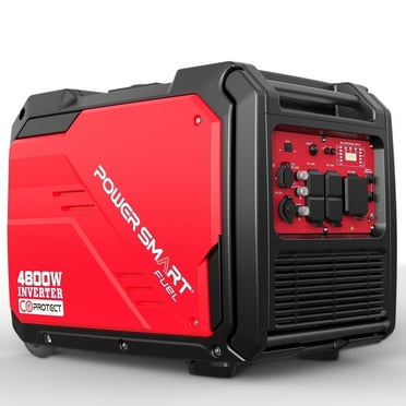 PowerSmart 4800W Gas Powered Inverter Generator CO Detect with Manual Start Portable wheel,for Outdoor