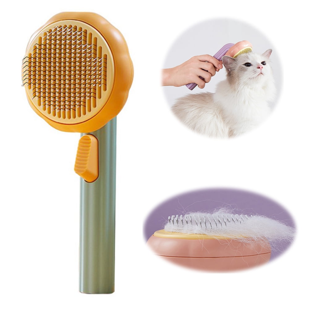 Cat&Dog Grooming Brush, Self Cleaning Slicker Brushes for Dogs Cats Pet Grooming Brush Tool