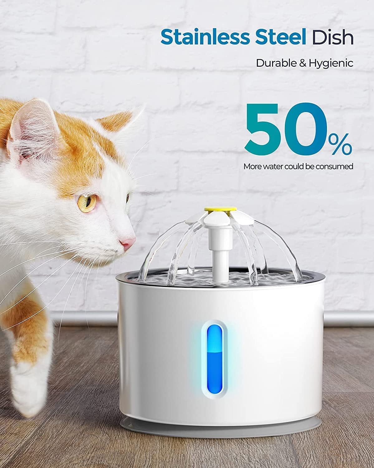 EURHOWING 84Oz Automatic Pet Water Fountain Cat/Dog Drinking Dispenser Water Feeder with Filter