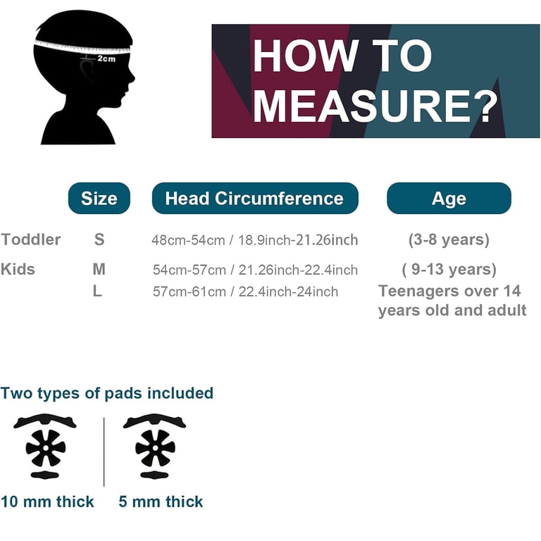 bike helmet size for 9 year old Glaf Kids Toddler Helmet Multi-Sport Skateboard Cycling Helmet CPSC Certified Impact Resistance Ventilation Adjustab Easy to adjust Helmet What Size Bike For