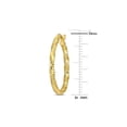 thumbnail image 2 of Gem & Harmony 14K Yellow Gold Oval Twisted and Textured Hoop Earrings (24mm) for Women, 2 of 4