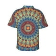 thumbnail image 3 of Disketp Hawaiian Shirts For Men,Round Mandala Print Mens Casual Short Sleeve Button Down Shirts Beach Shirt, 3 of 8