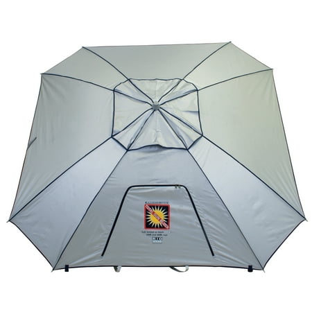 RIO Beach Total Sun Block ExtremeShade 8 ft. Beach Umbrella, Silver
