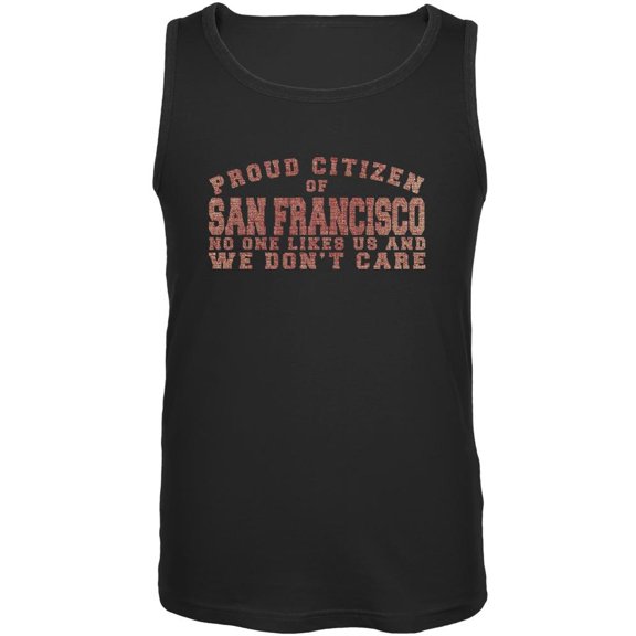 Proud No One Likes San Francisco Black Adult Tank Top - Large