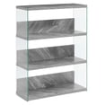 thumbnail image 4 of Convenience Concepts SoHo 4 Tier Glass Wide Bookcase, Gray Faux Marble/Glass, 4 of 6