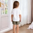 thumbnail image 6 of BLTIBY Girls Boys Casual Shorts Toddler Cotton Shorts Summer Lightweight Elastic Waisted Short Pants Army Green 6-12 Months, 6 of 8