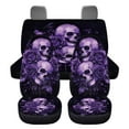 thumbnail image 2 of KUIFORTI Skull Rose Car Seat Covers Full Set 4 Pack Easy to Install Front Seat Protector Auto Seat Rear Split Bench Cover Universal Automotive Seat Cover Accessories, 2 of 7