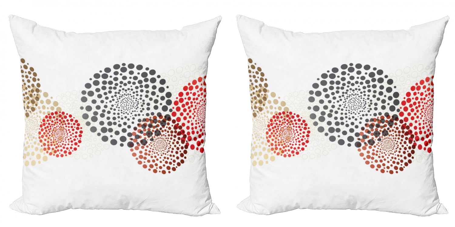 Cushion Cover New Modern Floral Red Black and White Hand Made 18"45cm Home Decor 