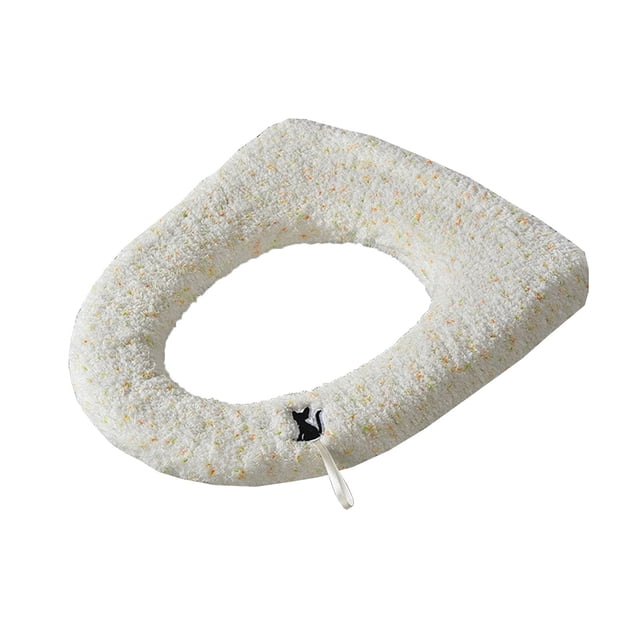 Cojín de poliéster para asiento de inodoro, cojín cálido, almohadilla para asiento de inodoro, cojín calefactor, tapa de inodoro para baño, funda para asiento de inodoro para baño