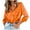 Orange, variant on Womens Long Sleeve Tops Women's Blouse Satin Silk Shirts Shirts Casual Loose Long Sleeve office Work Tunic Tops Blue XL