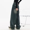 thumbnail image 2 of Baggy Jeans for Women Casual Wide Leg Pants Y2K High Street Low Rise Jeans Vintage Distressed Denim Pants Streetwear Hiphop, 2 of 6