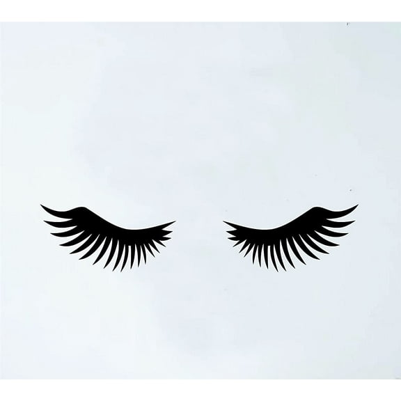 Beautiful Design Decal Sticker Wall Vinyl Decor Art Eyebrows Make Up Cosmetics Beauty Salon lashes