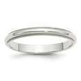 thumbnail image 3 of 925 Sterling Silver 3mm Half Round Milgrain Band Ring Size 7, 3 of 6
