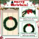 thumbnail image 4 of Seyotauo 13.78 inch Christmas Wreath Garland White Green Christmas Wreath Christmas Bowknot Wreath Decorations Xmas Hanging Pendants Wreaths with Bow Artificial Home Wall Door Decorations, 4 of 9