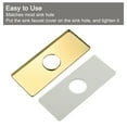 thumbnail image 4 of 6 Inch Sink Faucet Hole Cover, Stainless Steel Square Deck Plate Faucet Escutcheon Sink plate, Gold, 4 of 7