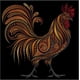 thumbnail image 1 of Lienzo con pintura por números para decorar la pared del hogar, lienzo de pintura resistente al agua con un patrón de gallo vívido, 1 of 5