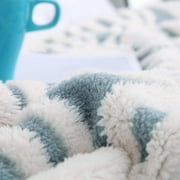 LOMAO Sherpa Fleece Blanket Soft Plush Throw Blanket Dual Sided Cozy Blankets for Bed Couch Sofa(Light Blue,51x63)