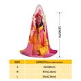 thumbnail image 2 of Honeii Digital Nomad Pink Landscape Print Poncho Cape, Cloak Coat, Snuggly Hooded Wearable Blanket, Hooded Cape For Teenagers,Halloween Costumes-Large, 2 of 7