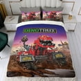 thumbnail image 4 of Dinotrux Conjunto de sábanas temático, trío de piezas, cómodo y amigable con la piel, diseño único, regalo de decoración para el hogar para familiares, amigos y fans,140cm *210cm, 4 of 6