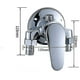 thumbnail image 5 of Grifo mezclador de ducha Grifo de baño Montado en la pared Monomando Mezclador de ducha de latón para baño Agua fría y caliente Chrome_ kaili Sencillez, 5 of 5