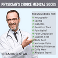 thumbnail image 4 of Goyoma 3 Pairs Of Mens Gray Diabetic Crew Socks 9-11 Size, 4 of 5