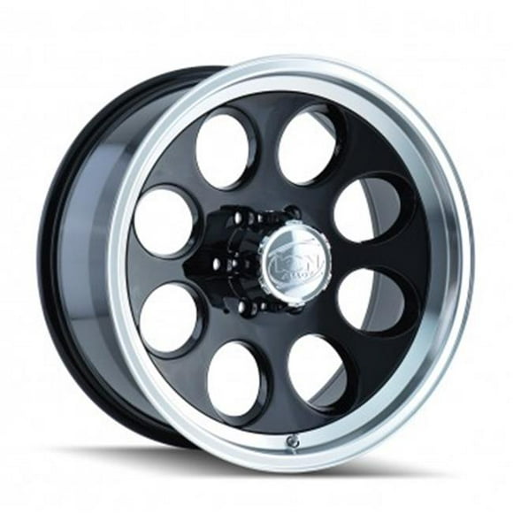 ION 171-7965B 5-114.3 PCD Black Machined Lip Wheel