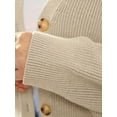 thumbnail image 6 of Women's fall and winter fashion warm cardigan big size button sweater V-neck loose cardigan knitted jacket m, 6 of 6