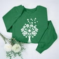 thumbnail image 2 of St Patricks Day Shirt Women Cute Crewneck Pullover Irish Shamrock Green Print Sweatshirt Casual Long Sleeve Tops for Women, 2 of 6