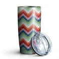 thumbnail image 2 of 20oz Tumbler with Lid and Straw Stainless Multicolour Block Steel Vacuum Insulated Water Coffee Tumbler Cup, Double Wall Vacuum Insulated Travel Mug Reusable Tumblers for Ice Drinks, Hot Beverage, 2 of 7