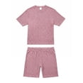thumbnail image 3 of DAKIMOE Womens Pajamas 2 Piece Lounge Sets for Women Ribbed Knit Matching Outfits Loose T-Shirt and Bodycon Biker Shorts Sleepwear Sweatsuits S-XL, Wine Red, M, 3 of 8