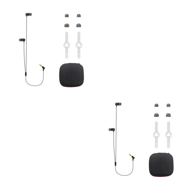 sweethay Auriculares intrauditivos Reducción de ruido Reemplazo de auriculares de 360 grados para Quest 2, Negro negro 2piezas
