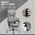 thumbnail image 3 of Vinsetto Microfiber Office Chair, High Back Computer Chair with 6 Point Massage, Heat, Adjustable Height and Retractable Footrest, Gray, 3 of 9