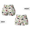 thumbnail image 5 of Lsque Dinosaur Pattern High Waisted Biker Shorts for Women-Tummy Control Fitness Athletic Workout Running Yoga Gym Shorts,Moisture-Wicking-XX-Large, 5 of 9