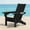 Black, variant on SERWALL Folding Adirondack Chair with 2 Cup Holders & Phone Slot, All-Weather Outdoor HDPE Patio Chair, Foldable Lawn Deck Chair, Black