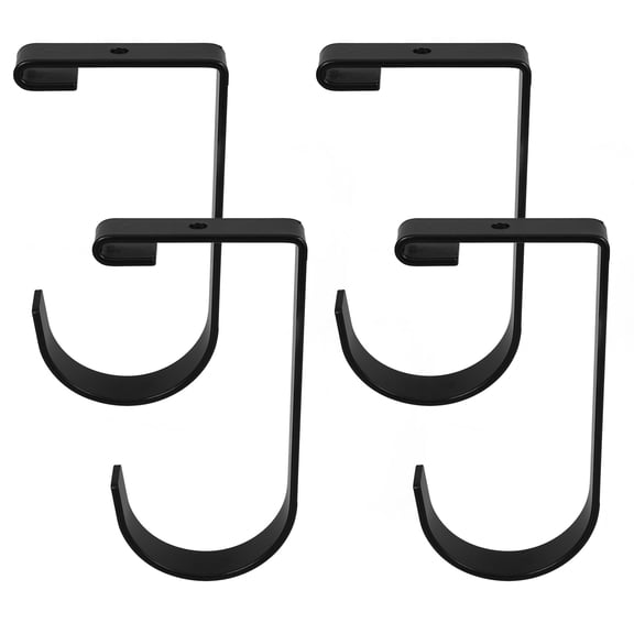 unbranded 4pcs Add On Storage Hook For Ceiling Rack And Wall Shelving Overhead Garage Storage Rack Hanger Heavy Duty Hanging Bike Flat Hooks For Clothes Towels Bags Black