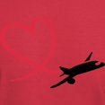thumbnail image 3 of CafePress - Airplane Red Heart Dark T Shirt - Men's Classic Graphic Cotton T-Shirt, 3 of 4