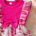 thumbnail image 7 of newwalpole Baby Girl 1st Birthday Outfit Floral Lace Tulle Romper Tutu Dress Headband 2PCS Bodysuit Princess Summer Clothe Hot Pink for Size 12-18 Months, 7 of 7