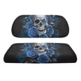 thumbnail image 2 of Pzuqiu Gothic Skull Blue Roses 2-Piece Golf Cart Seat Covers - Breathable Washable Universal Fit for Most 2-Seater Golf Carts, 2 of 10