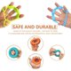 thumbnail image 4 of Refuerzo y camilla de agarre de mano, entrenador de fuerza para ejercicios de agarre, anillo de agarre de silicona para antebrazo, entrenador de dedos, 6 piezas, 4 of 5