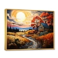 thumbnail image 2 of Designart "Farmhouse Farmstead Mosaic Painting II" Farm Floater Framed Wall Decor, 2 of 7