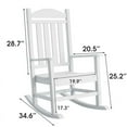 thumbnail image 2 of Vineego Outdoor Patio Weather Resistant Rocking Chair, White, 2 of 2