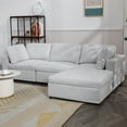 MUZZ Convertible Sectional Sofa Couch,L Shaped Couch,Reversible 4