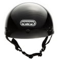 thumbnail image 2 of MMG Motorcycle Half Helmet Beanie DOT with goggles Gloss Black (X-Large) Model 29, 2 of 5